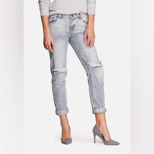One Teaspoon Blue Blossom Awesome Baggies Jeans Light Wash Distressed  Boyfriend